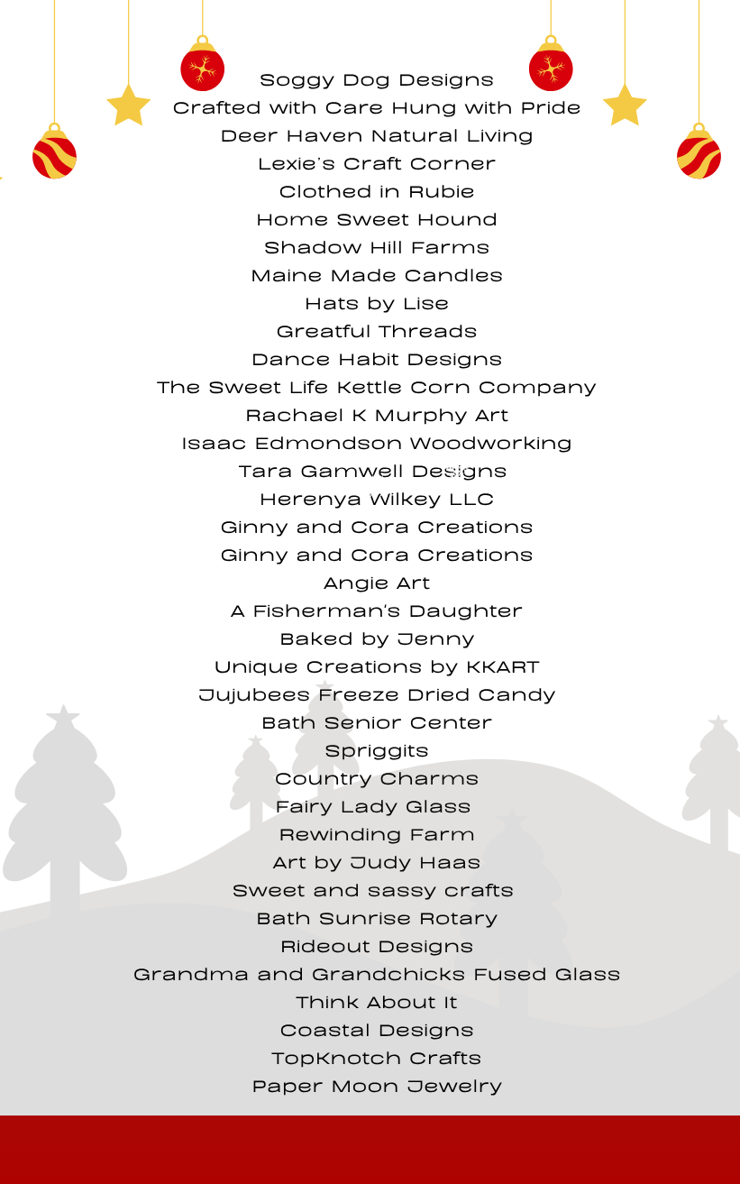 Vendor List for Website